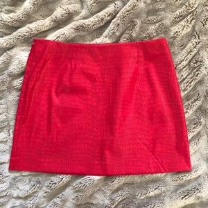 Express Red Snakeskin Skirt, Sz 9/10